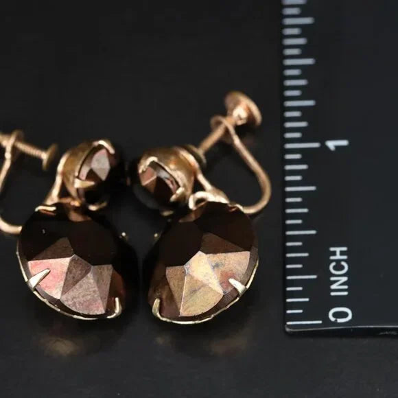 Beautiful Vintage - Glass Drop Earrings - 97740