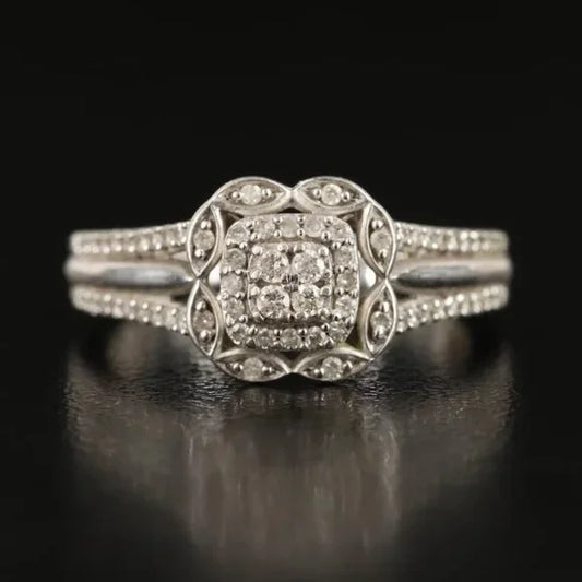 Beautiful Vintage - Sterling 0.25 CTW Diamond Ring