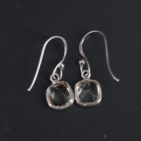 Beautiful Small Drop - Sterling Clear Stone Earrings-76065