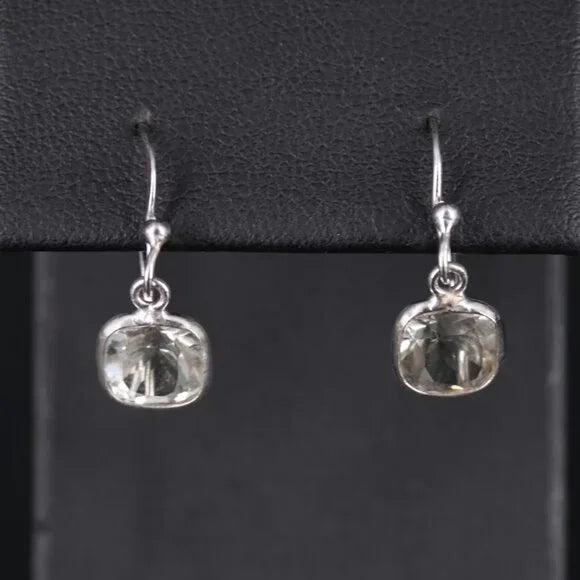 Beautiful Small Drop - Sterling Clear Stone Earrings-76065