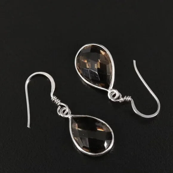 Beautiful Vintage Sterling Cat's Eye Drop Earrings - 74695,74697,