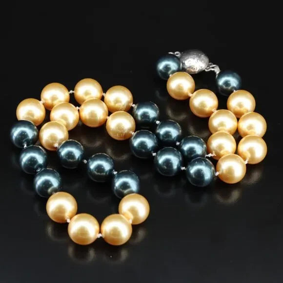 Beautiful Vintage - Faux Pearl Necklace with Sterling Clasp