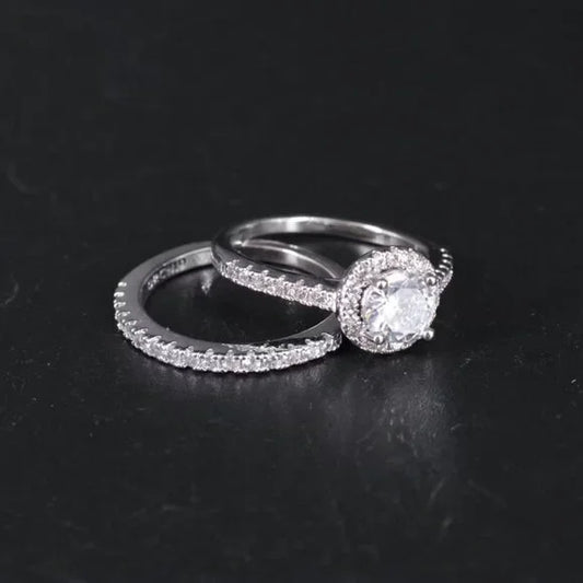 Beautiful CZ Ring & Enhancer Band-32042