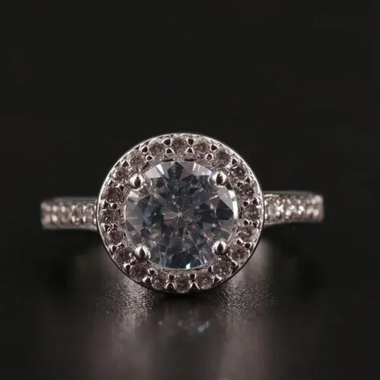 Vintage CZ Ring w/ Butterfly Detail-23639