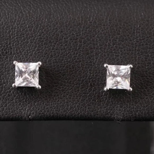 Beautiful Sterling Cubic Zirconia Stud Earrings - 55157