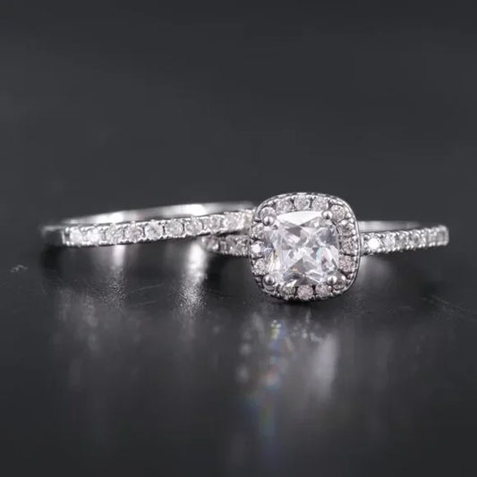 Beautiful CZ Ring Set-33180