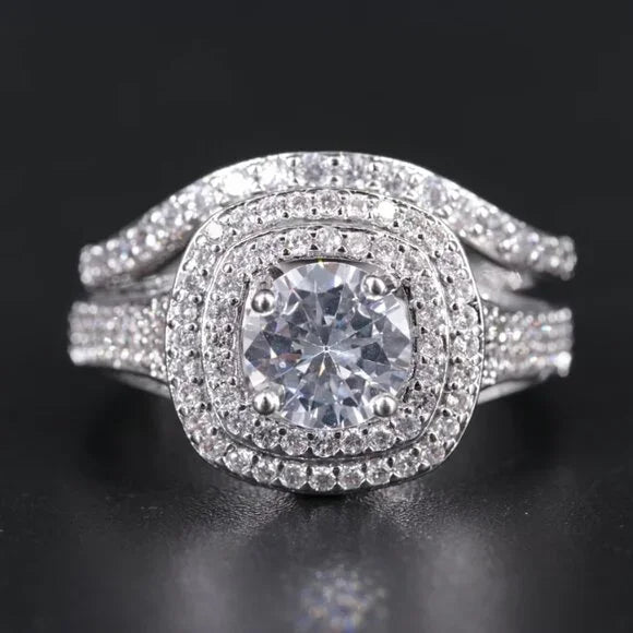 Beautiful CZ Ring & Enhancer Band-35551