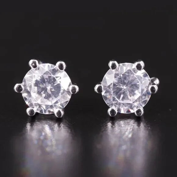 Beautiful Sterling CZ Stud Earrings-86751