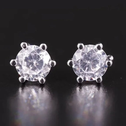 Beautiful Sterling CZ Stud Earrings-86751