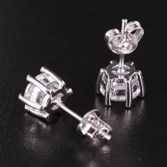 Beautiful Sterling CZ Stud Earrings-86751