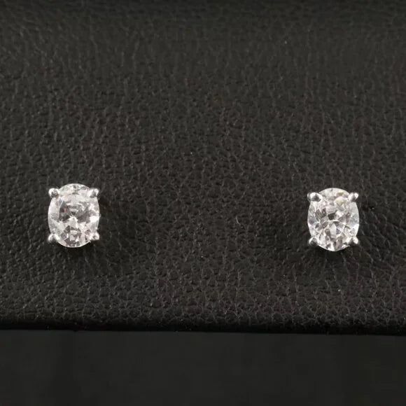 Beautiful Sterling CZ Stud Earrings-70973,75319,23979