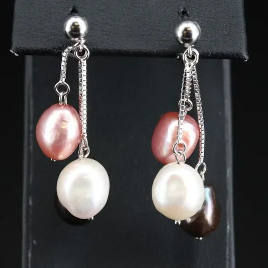 Sterling Pearl Drop Earrings - 41066