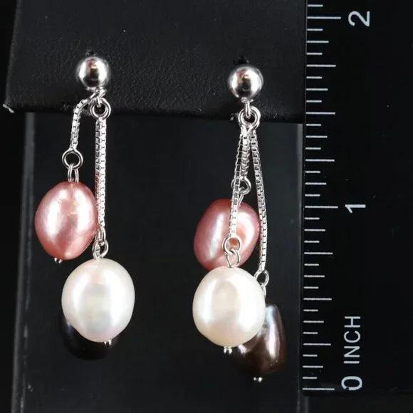 Sterling Pearl Drop Earrings - 41066