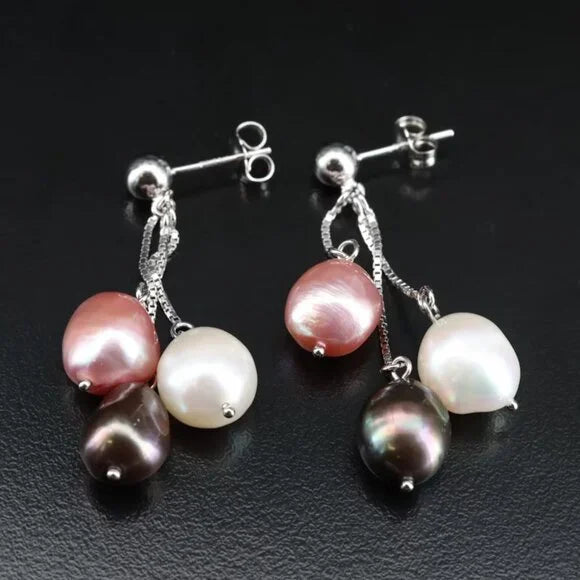 Sterling Pearl Drop Earrings - 41066