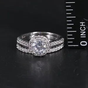 Beautiful CZ Ring & Enhancer Band-32051