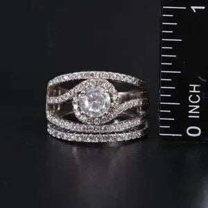 Beautiful CZ Ring & Enhancer Band-76284