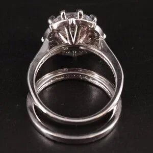 Beautiful Vintage CZ Ring Set-23614