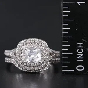 Beautiful CZ Ring & Enhancer Band-77096