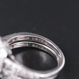 Beautiful CZ Ring & Enhancer Band-77096