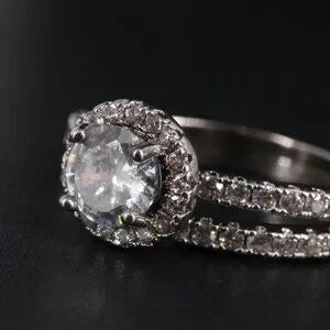 Beautiful CZ Ring and Band-23532