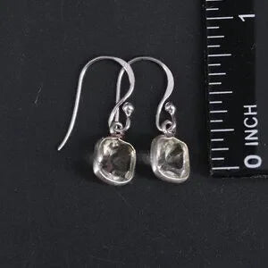 Beautiful Small Drop - Sterling Clear Stone Earrings-76065