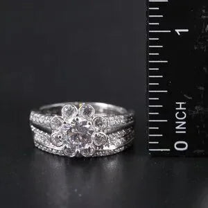 Beautiful CZ Ring and Enhancer Band-75829