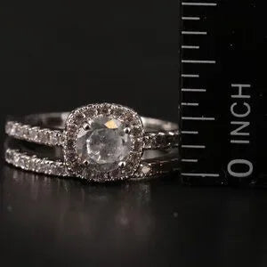 Beautiful Vintage CZ Ring Set-23481