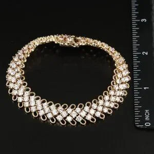 Beautiful Sparkling Sterling CZ Bracelet-97158